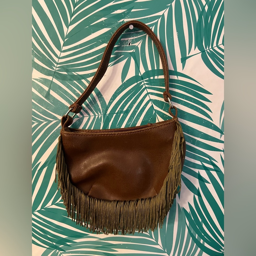 Bratz small girls brown purse w/ fringe vintage 2003